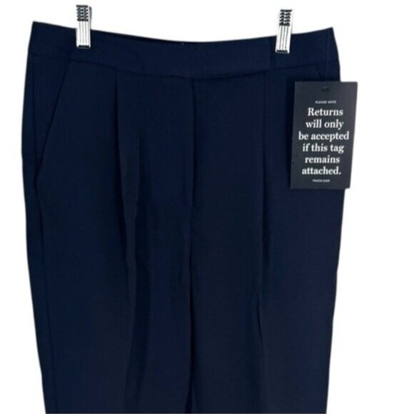 Tuckernuck Navy Duncan Pleated Trouser Pants Size 6 NWT - Picture 3 of 7